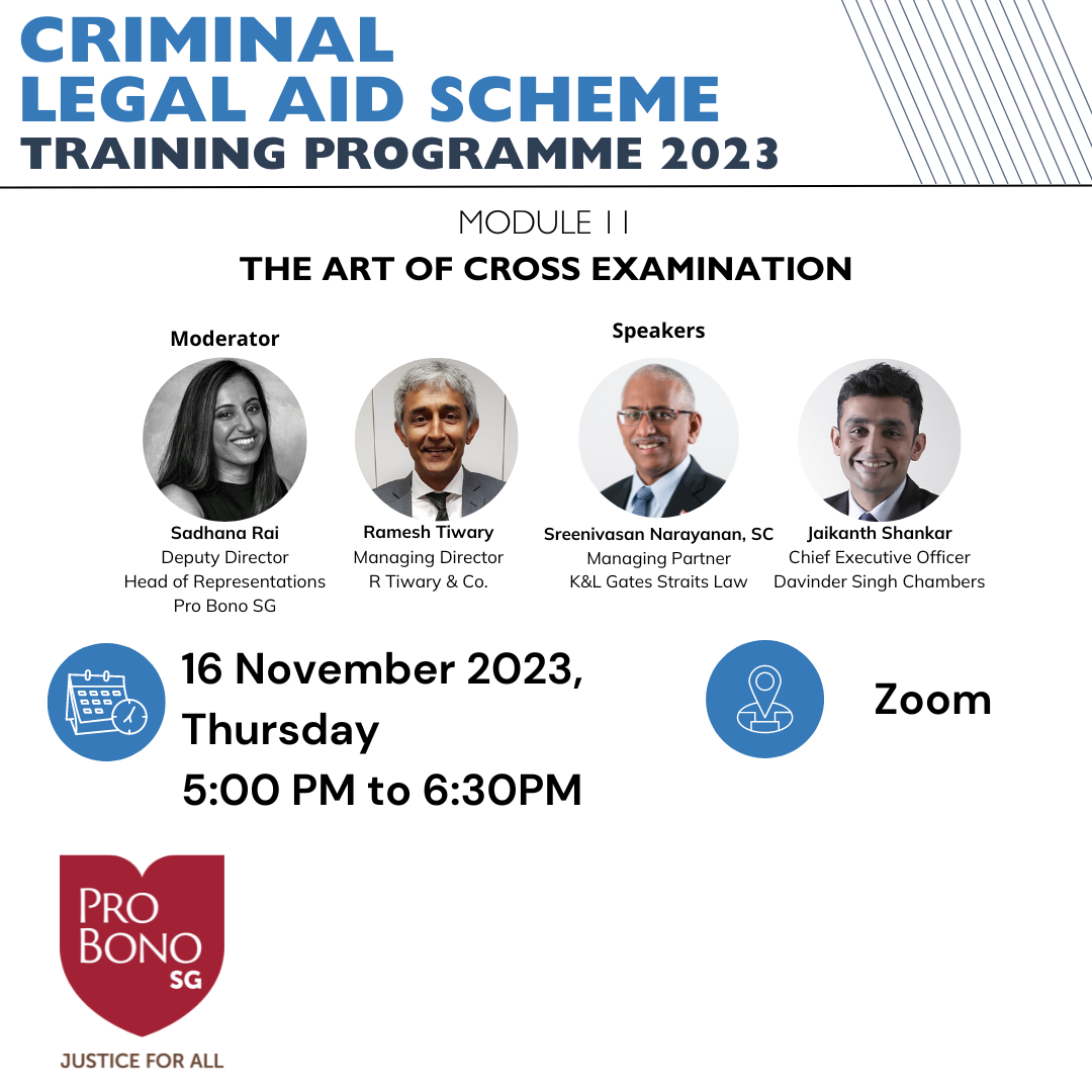 [CLAS Training Programme 2023] Module 11 The Art of Cross Examination
