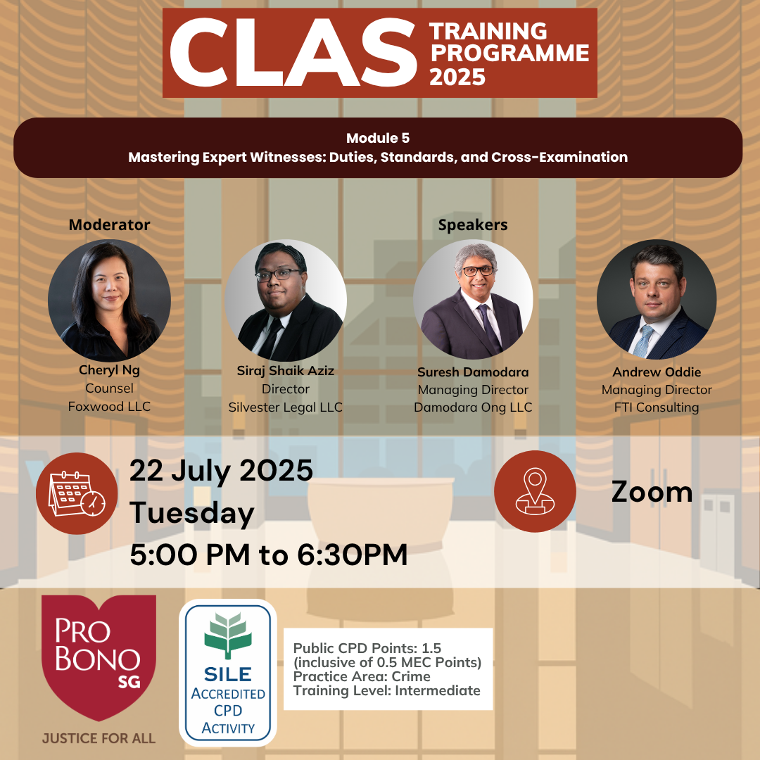 CLAS training programme 2025: Mastering Expert Witnesses