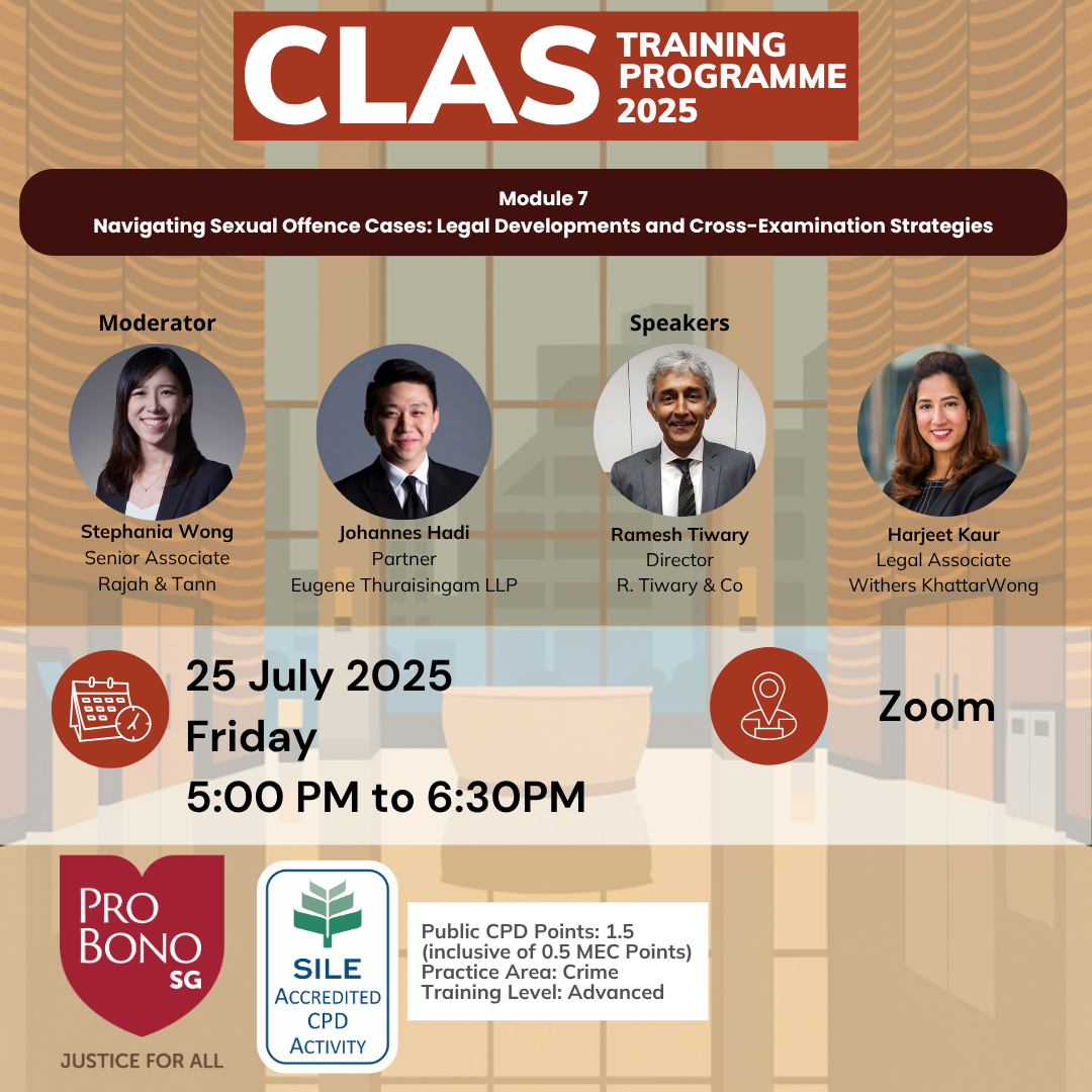 CLAS training programme 2025: Navigating sexual offence cases