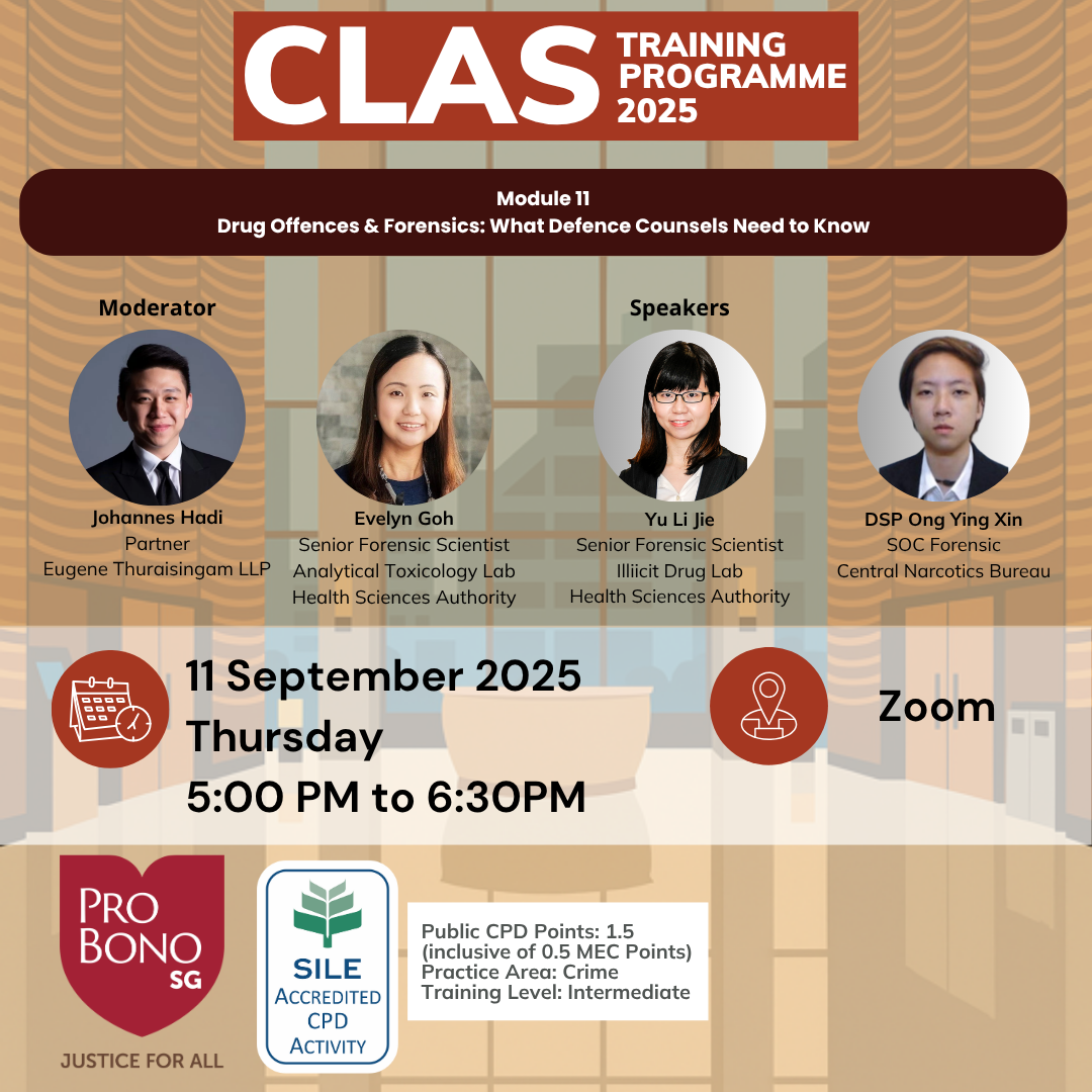 CLAS training programme 2025: Drug offences and forensics