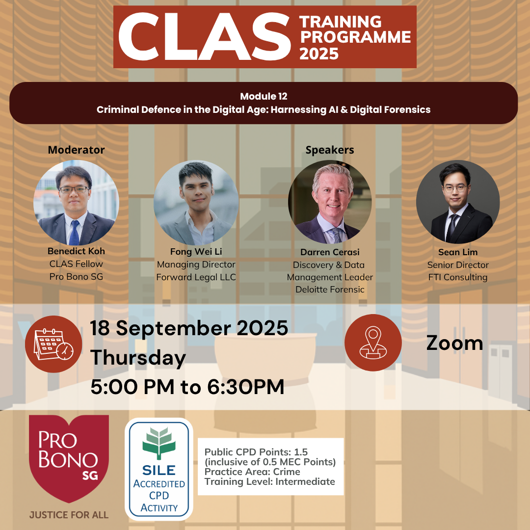 CLAS training programme 2025: Criminal Defence in the digital age